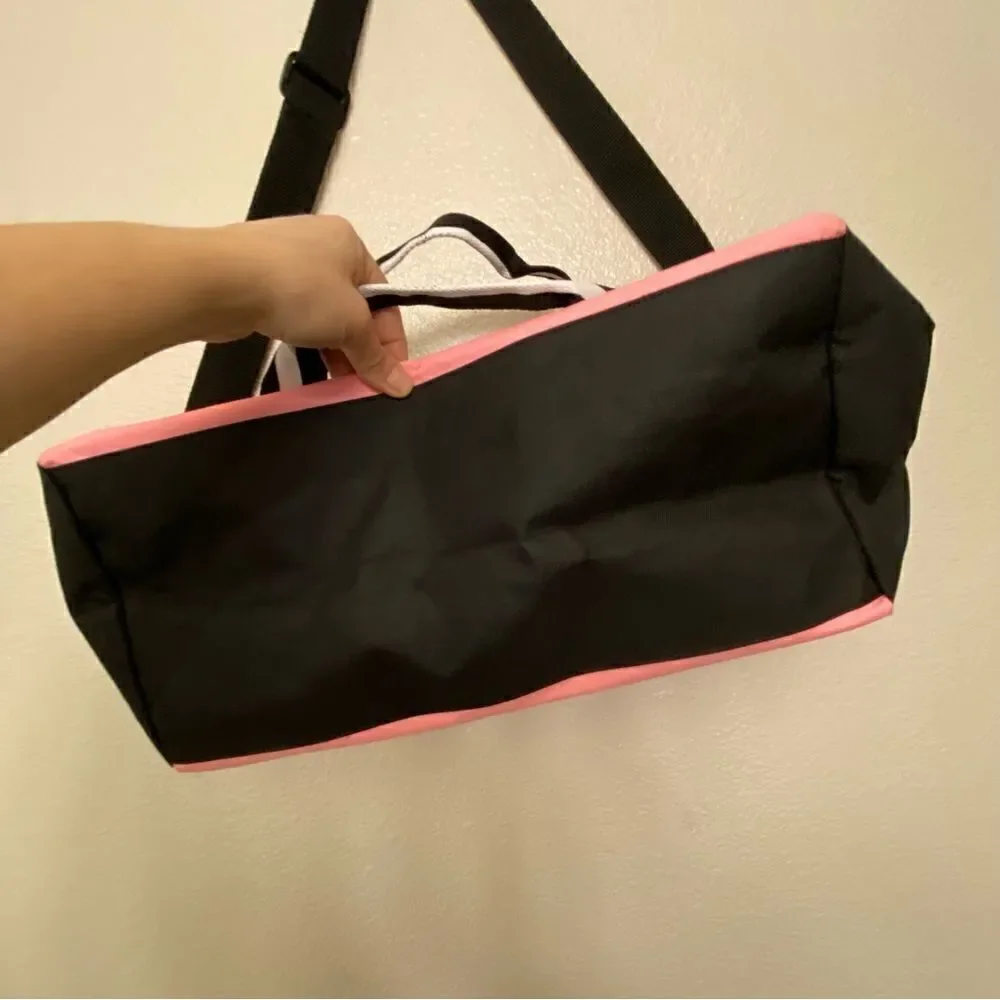 Justice DANCE Duffle Bag Dancer Performer Ballerina Pink Black. 17x8.5x8
